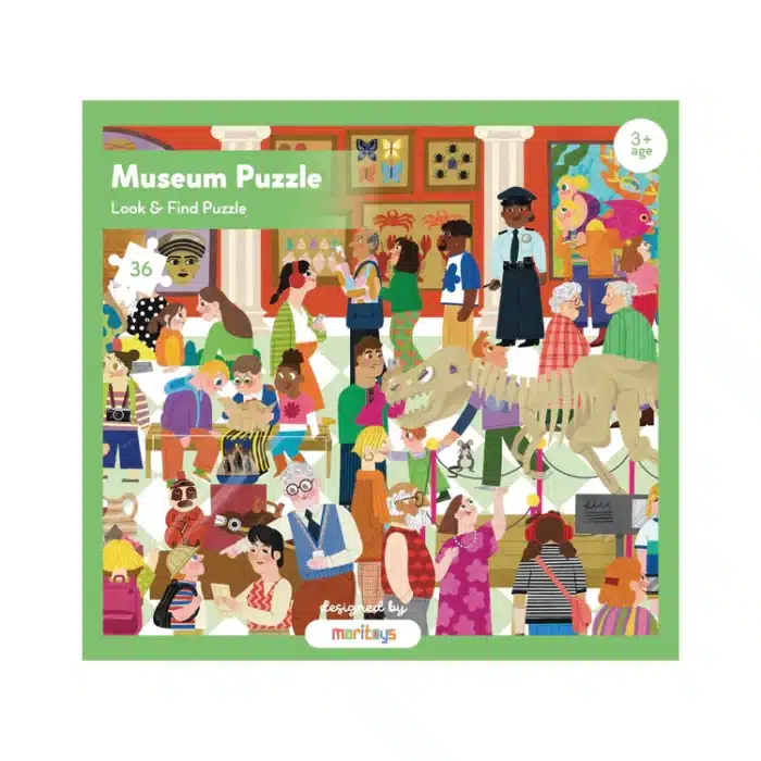 Mori Toys Look Find Puzzle Museum 36 Parçalı Yapboz ve Gözlem