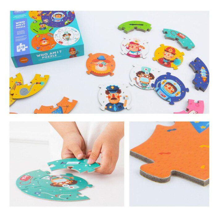 Mideer round puzzle-who am i - görsel 2