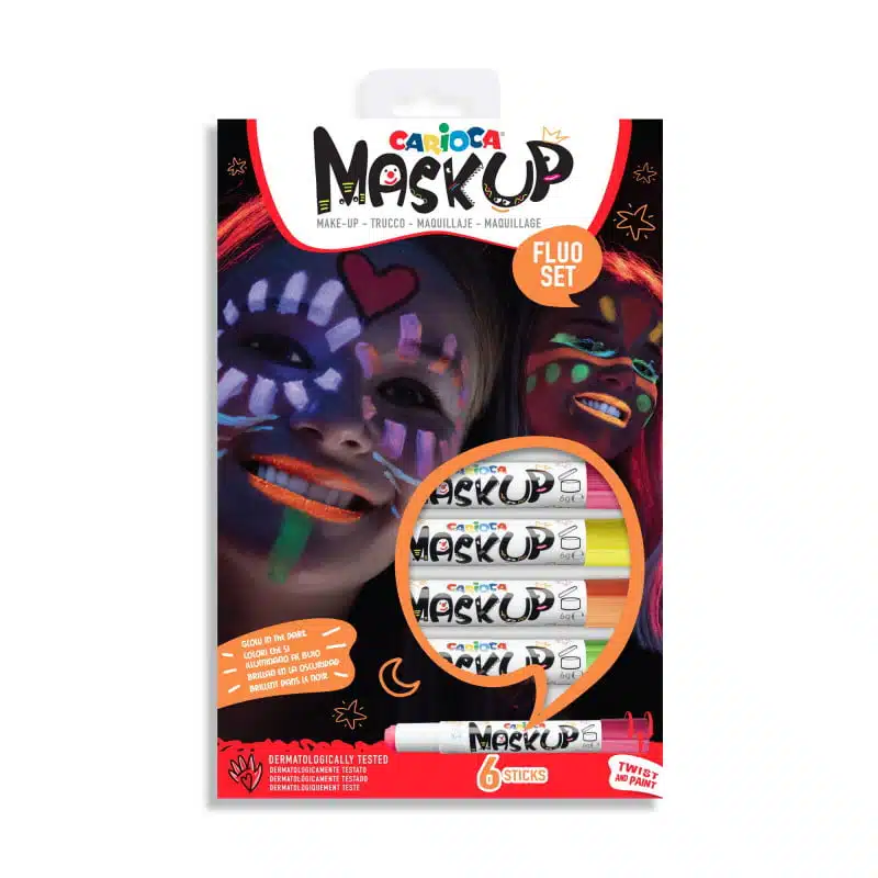 1 2 Cari̇oca yüz boyasi 6 gr. 6 renk fosforlu - görsel 1