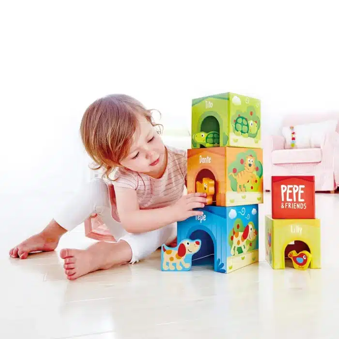 Hape friendship tower - ahşap küpler - görsel 3