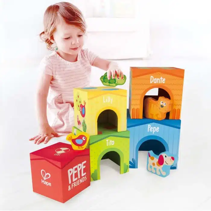 Hape friendship tower - ahşap küpler - görsel 4
