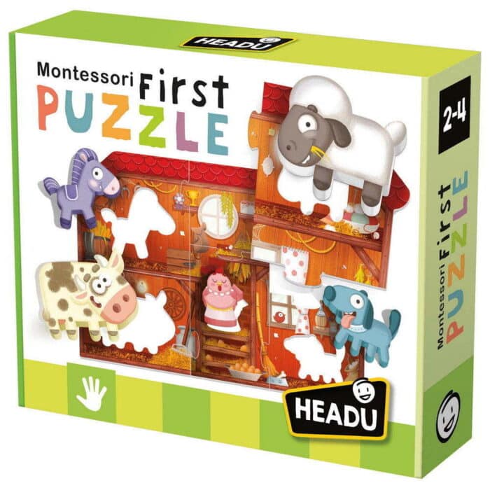 Headu montessori first puzzle the farm (2-4 yaş) - görsel 1