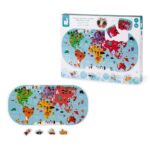 Janod Suya Dayanıklı 28 Parça Puzzle - Dünya Haritası - Görsel 3