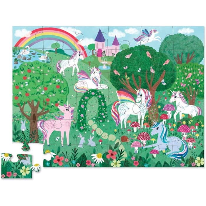Crocodile creek metal kutu puzzle - 50 parça - unicorn dreams - görsel 2