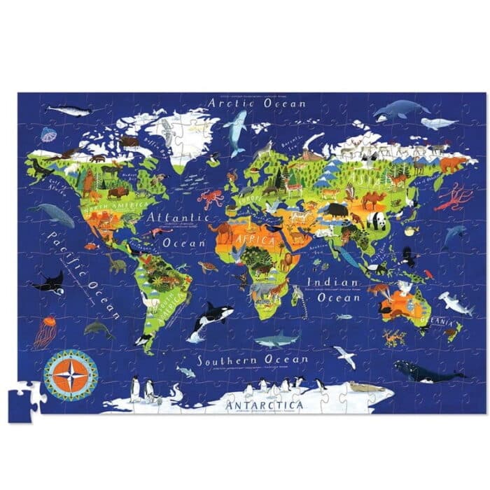 Crocodile creek poster puzzle - 200 parça - dünya - görsel 2