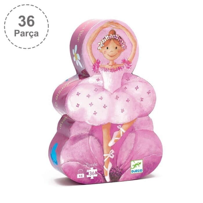Djeco dekoratif puzzle 36 parça/the ballerina with the flower - görsel 1