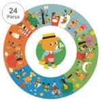 Djeco Yuvarlak Puzzle 24 Parça - Bir Yıl - Görsel 2