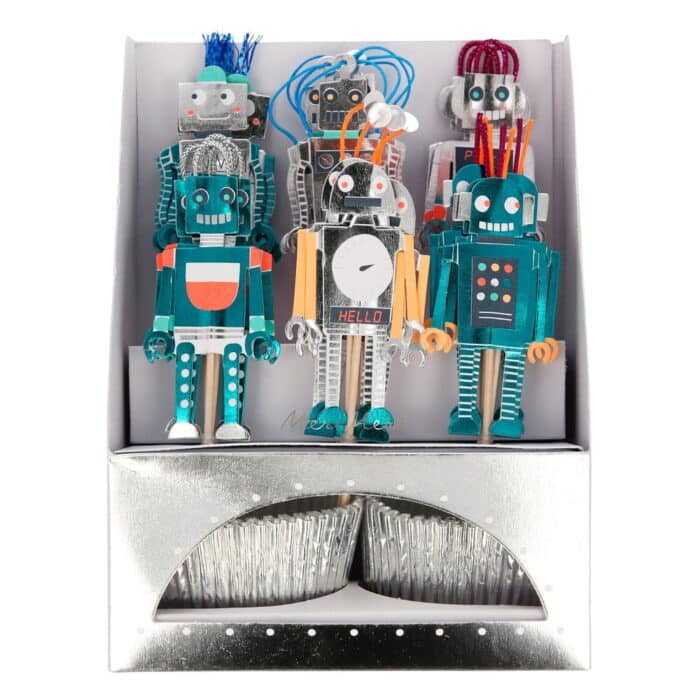 Robot cupcake kit (24'lü) - görsel 1