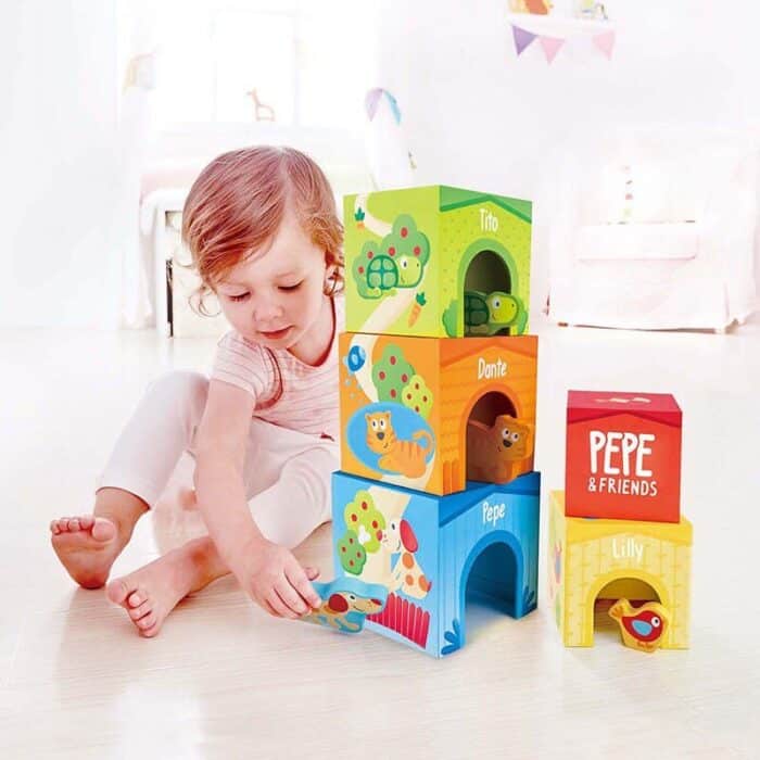 Hape friendship tower - ahşap küpler - görsel 5