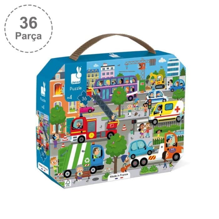 Janod 36 parça puzzle - şehir - görsel 1