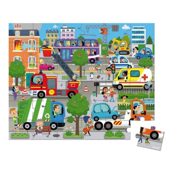 Janod 36 parça puzzle - şehir - görsel 2