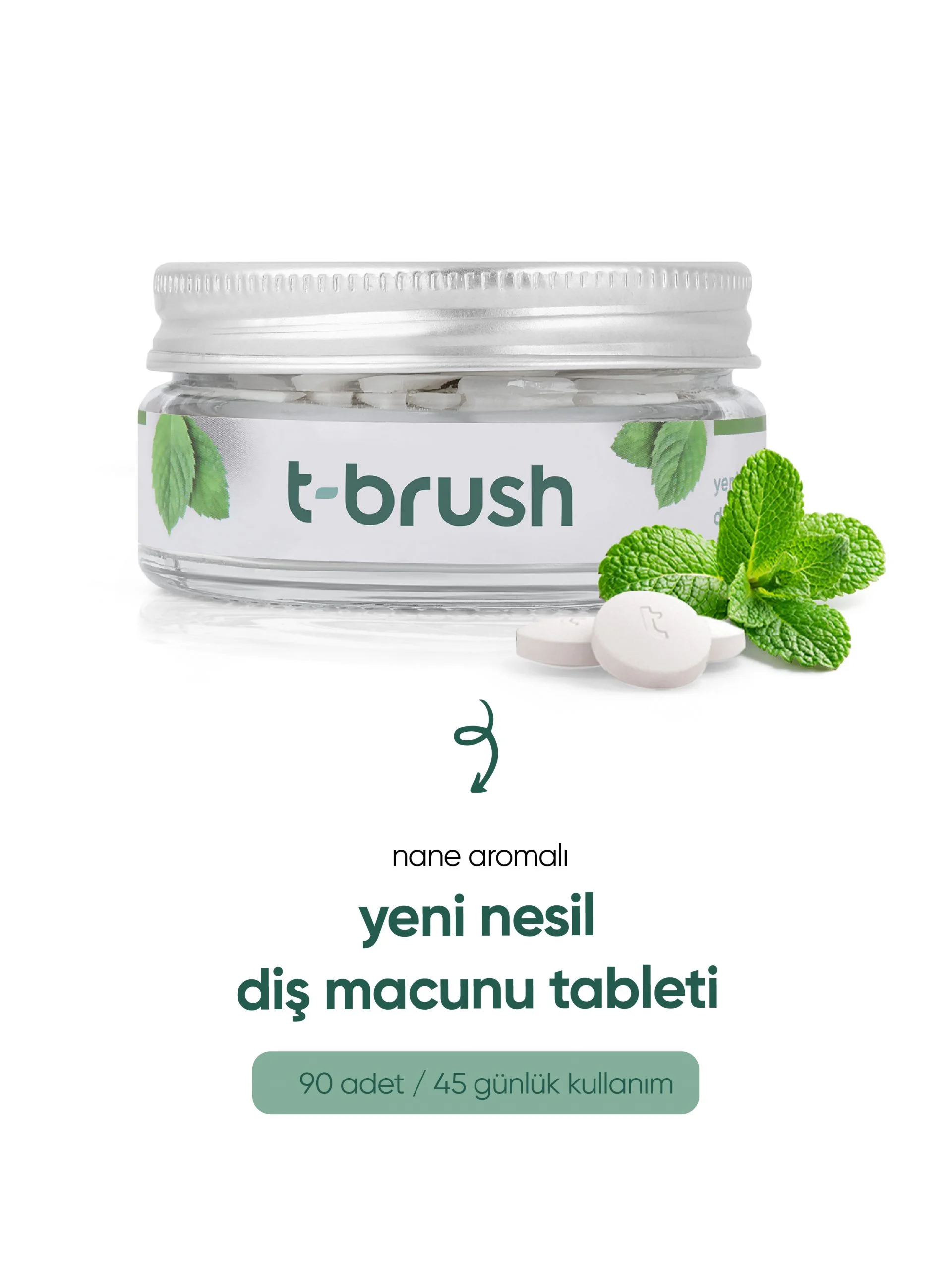 T Brush Trendyol Gorsel Tasarim 600X800 Ptk 14690 08 Scaled Nane aromalı diş macunu tableti-florürlü - görsel 1