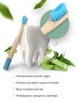 T-Brush Bambu Çocuk Diş Fırçası - Mavi - Görsel 2