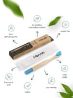 T-Brush Bambu Çocuk Diş Fırçası - Mavi - Görsel 3
