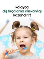 T-Brush Bambu Çocuk Diş Fırçası - Mavi - Görsel 4