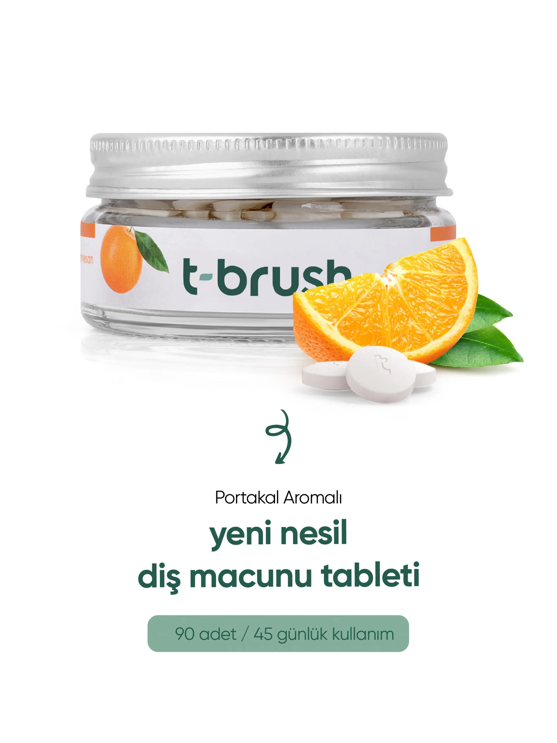 T Brush Trendyol Gorsel Tasarim 600X800 Ptk 14690 1 Kopya Scaled Portakal aromalı diş macunu tableti-florürsüz - görsel 1