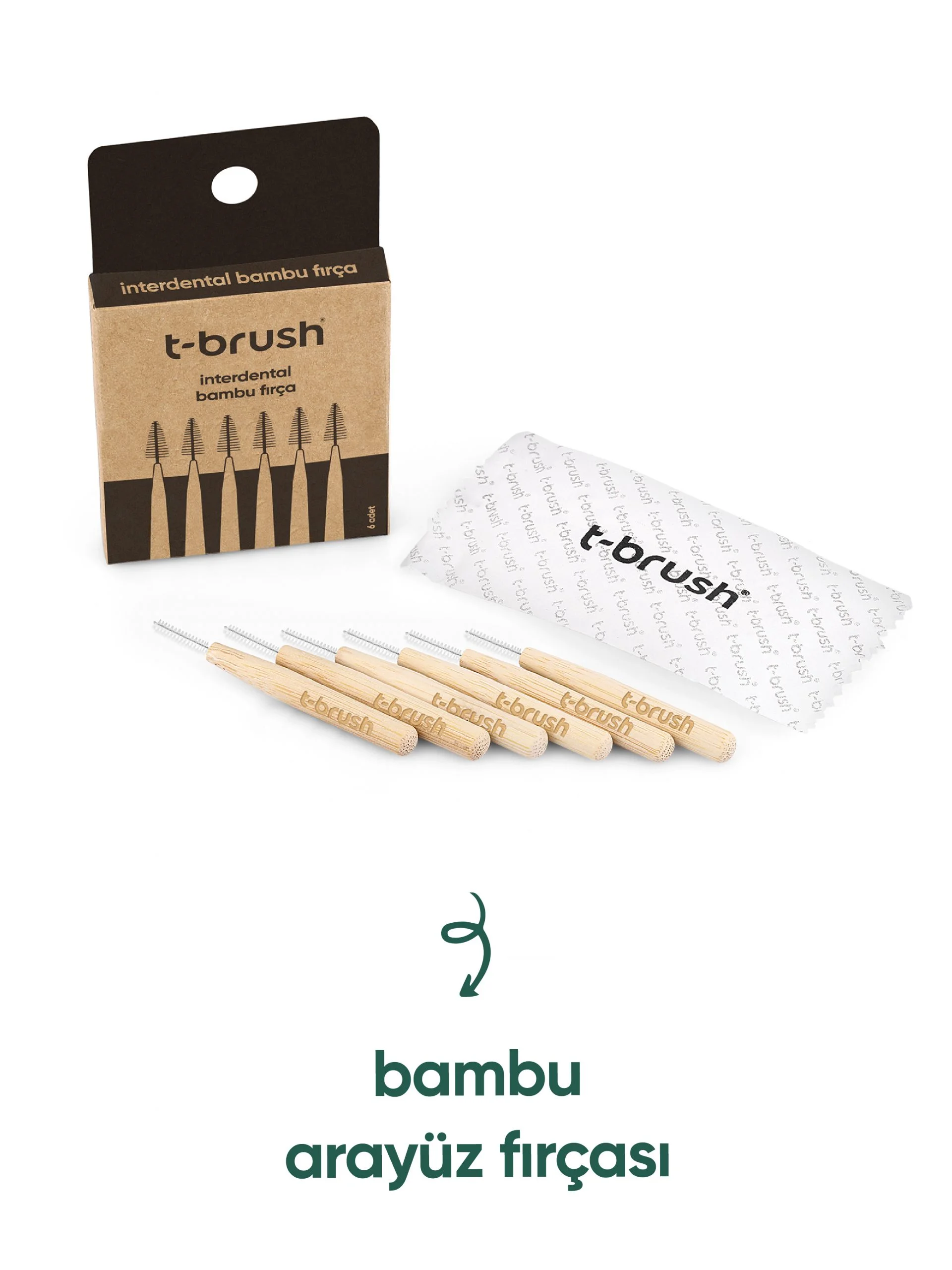 T Brush Trendyol Gorsel Tasarim Ptk 14690 49 Scaled T-brush bambu arayüz fırçası ( 6 adet) - görsel 1