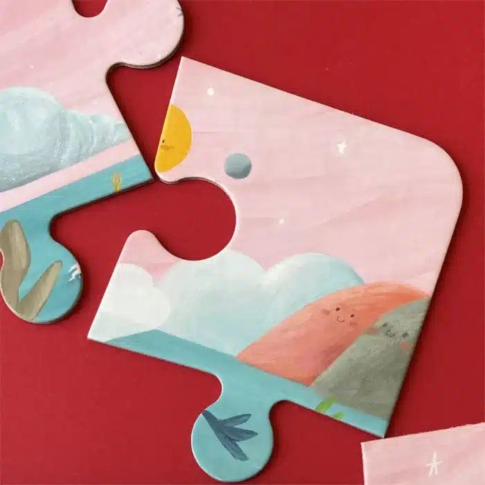 Mori toys fairy tale puzzle - 24 parça çantalı dev yer puzzle ve posteri - görsel 5