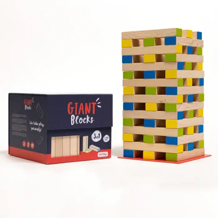 Mori toys giant blocks 54 parça dev ahşap yapı blok seti - görsel 1