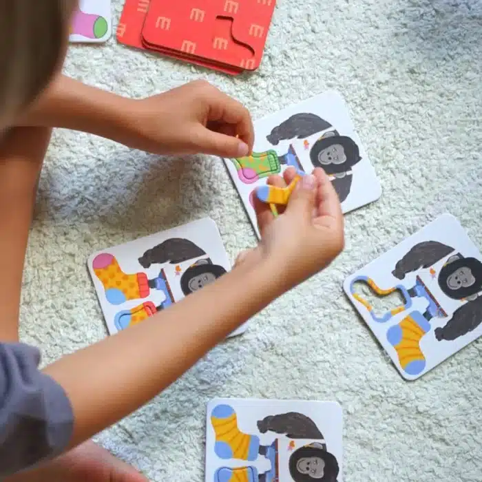 Mori toys giant socks gorilla 40 kartlı hafıza, eşleştirme ve puzzle oyunu - görsel 2