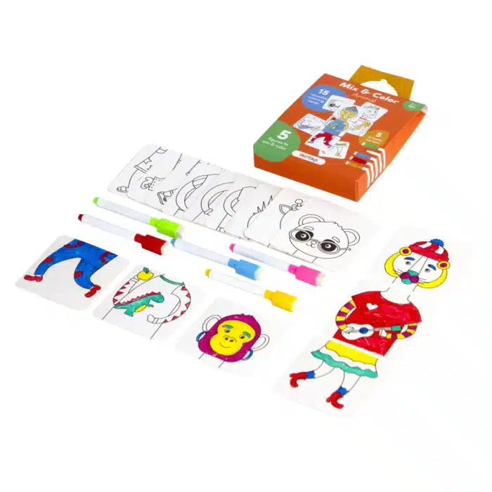 Mori toys mix & color: animals - karıştır renklendir hayvanlar puzzle - görsel 3