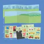 Mori Toys Reusable Sticker Set: My City - Tak Çıkar Çıkartma Oyunu - Görsel 2