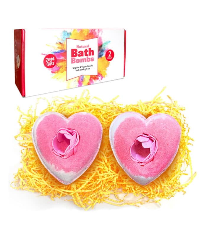 Zimpli kids kalp banyo bombası hediye seti 2'li paket - görsel 1