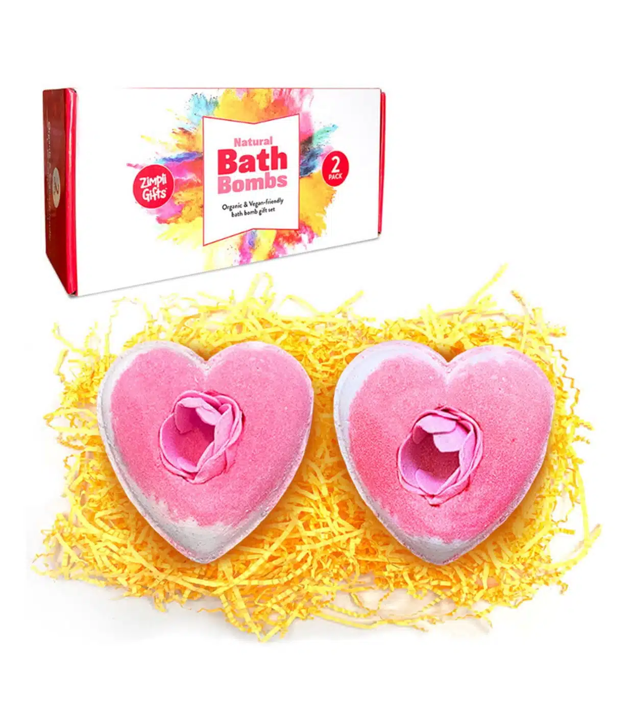 Zimpli Kids Kalp Banyo Bombasi Hediye 2B275E Zimpli kids kalp banyo bombası hediye seti 2'li paket - görsel 1