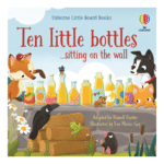 Ten little bottles sitting on the wall