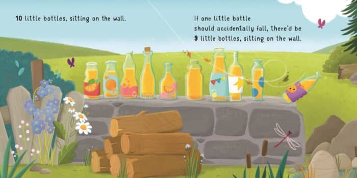Ten little bottles sitting on the wall - görsel 2