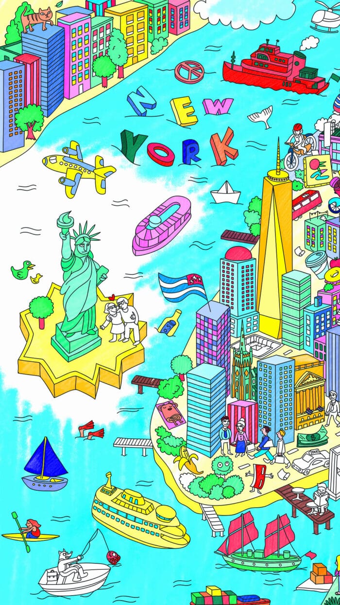 Omy coloring poster - boyama posteri - new york city - görsel 6