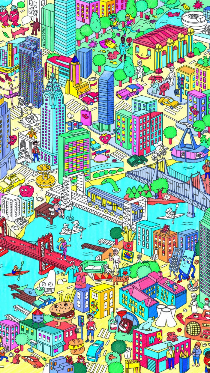 Omy coloring poster - boyama posteri - new york city - görsel 7