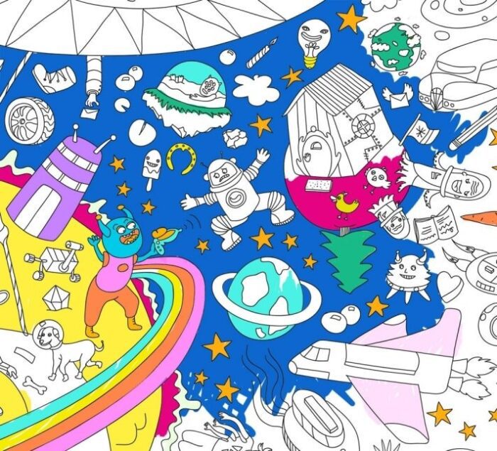 Omy coloring poster - boyama posteri - cosmos - görsel 2