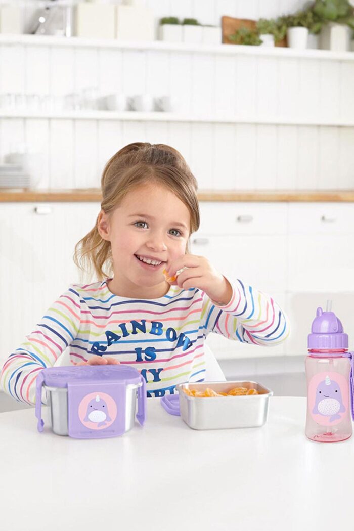 Skip hop zoo paslanmaz çelik beslenme kiti narwhal 2'li set - görsel 2