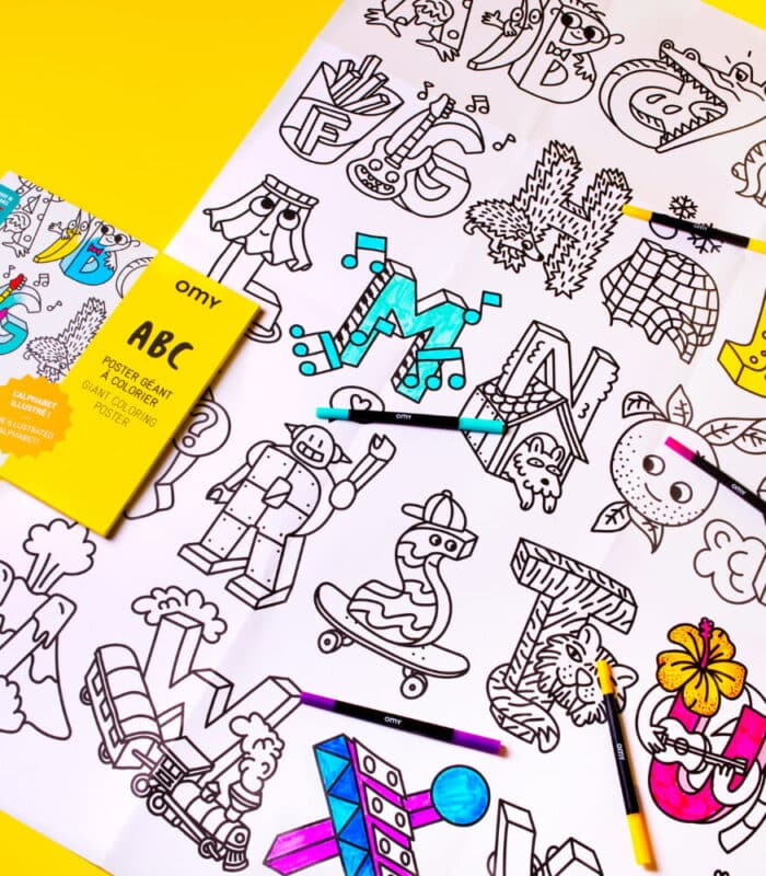 Omy coloring poster - boyama posteri - abc - görsel 2