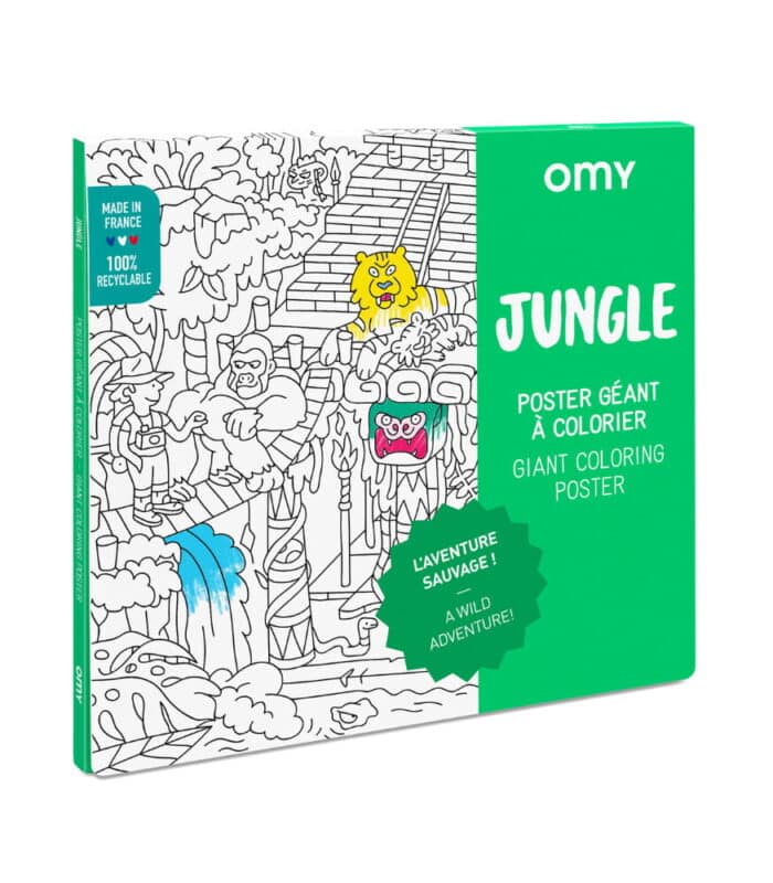 Omy coloring poster - boyama posteri - jungle - görsel 1