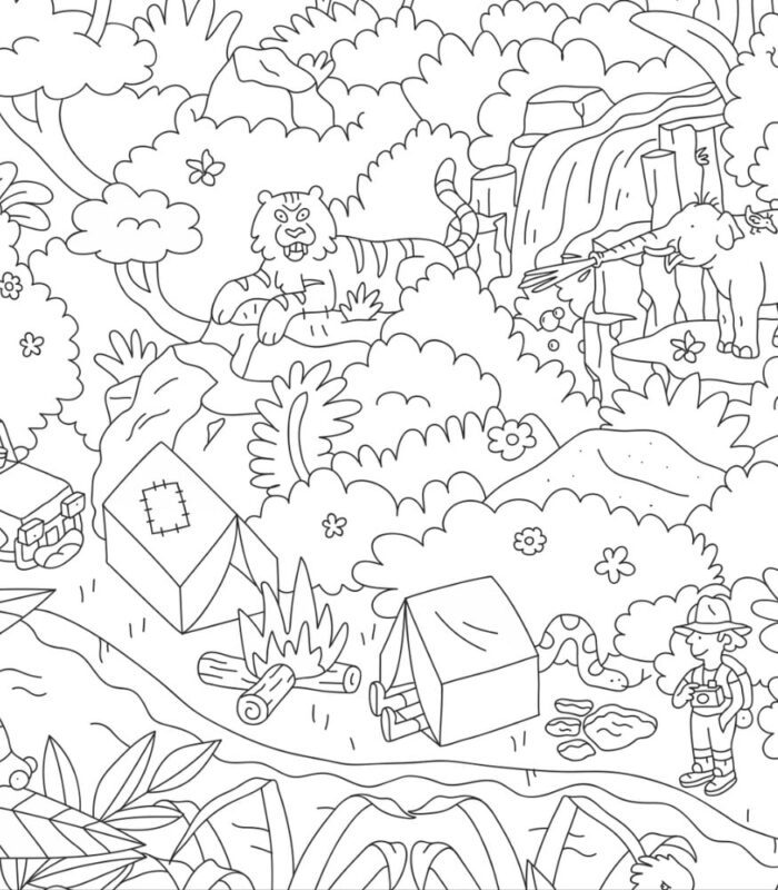 Omy coloring poster - boyama posteri - jungle - görsel 3
