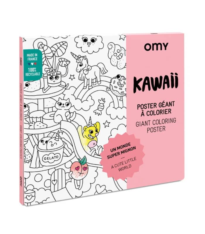 Omy coloring poster - boyama posteri - kawaii - görsel 1