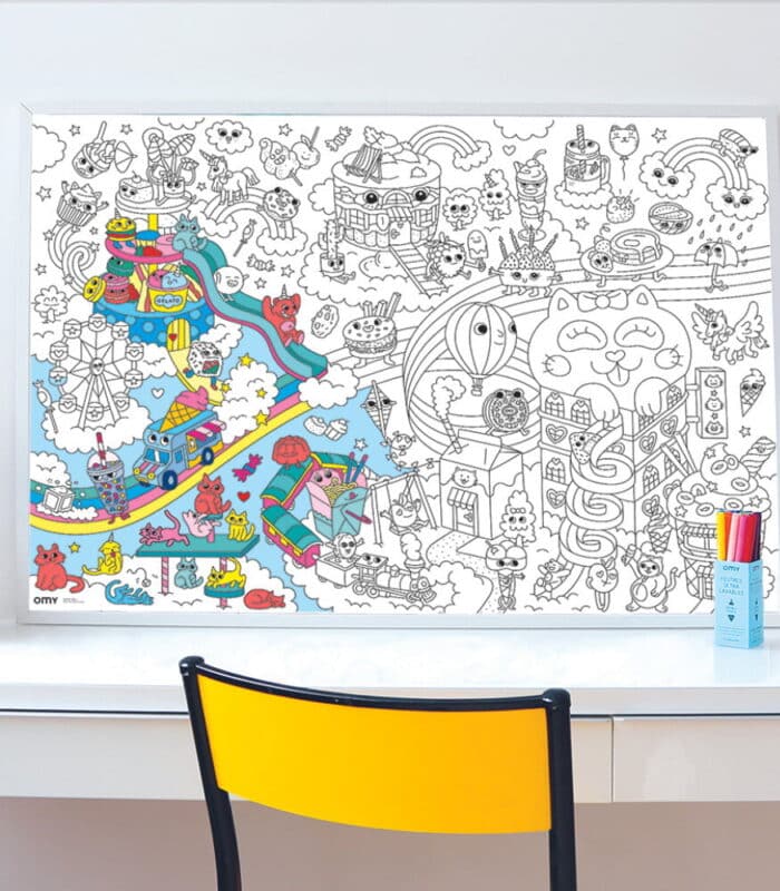 Omy coloring poster - boyama posteri - kawaii - görsel 3
