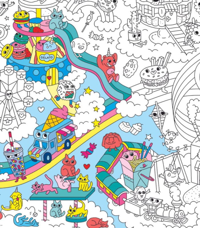 Omy coloring poster - boyama posteri - kawaii - görsel 4