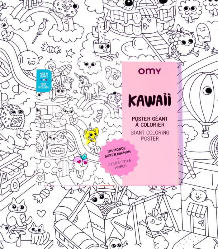 Omy coloring poster - boyama posteri - kawaii - görsel 6