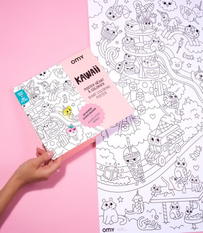 Omy coloring poster - boyama posteri - kawaii - görsel 7