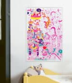 OMY Coloring Poster - Boyama Posteri - Lily Unicorn - Görsel 3