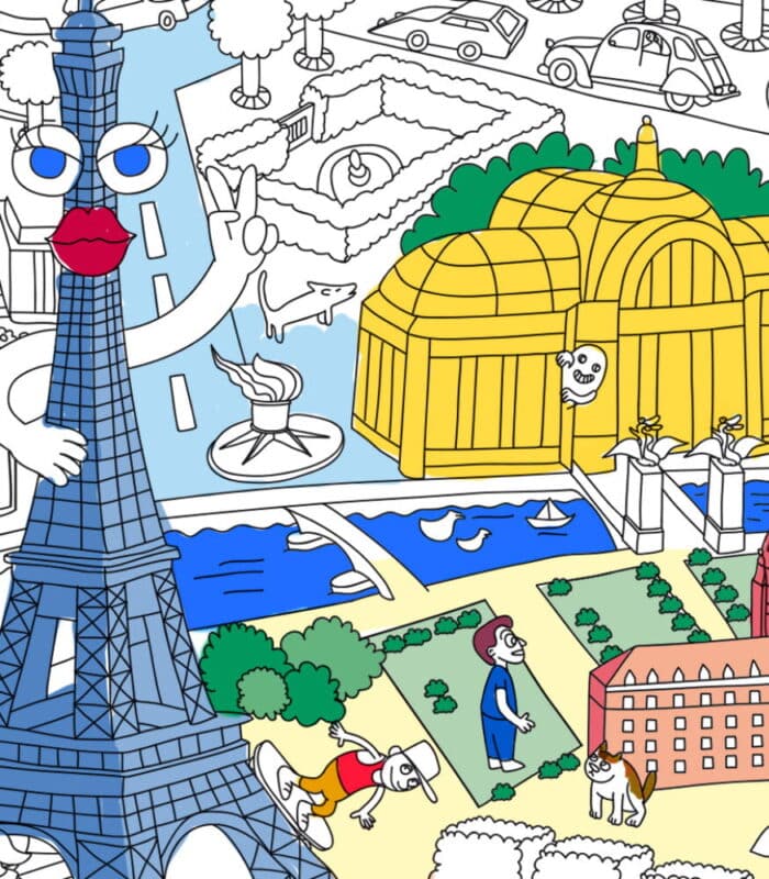Omy coloring poster - boyama posteri - paris - görsel 2