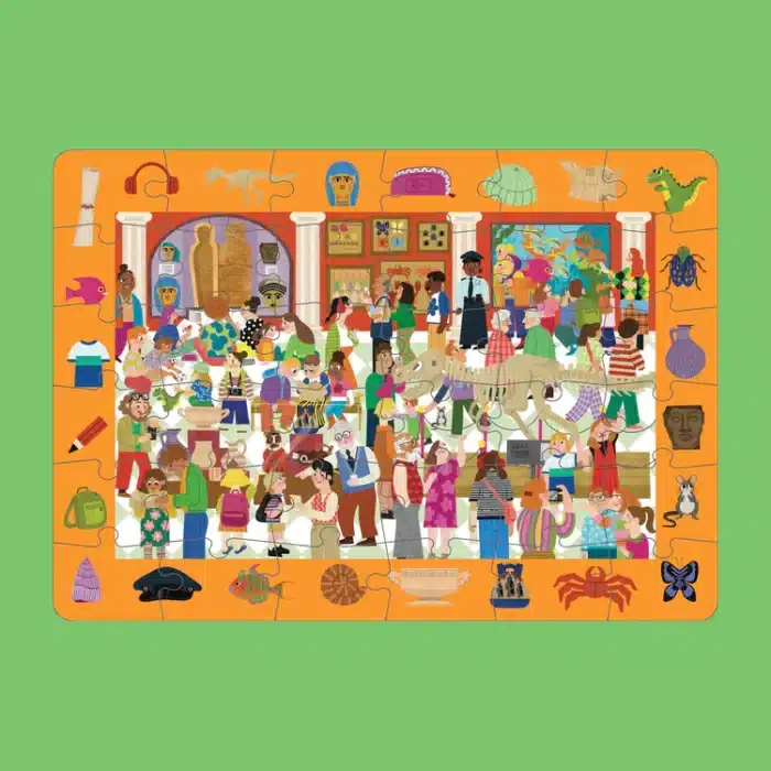 Mori toys look & find puzzle: museum - 36 parçalı yapboz ve gözlem oyunu - görsel 2