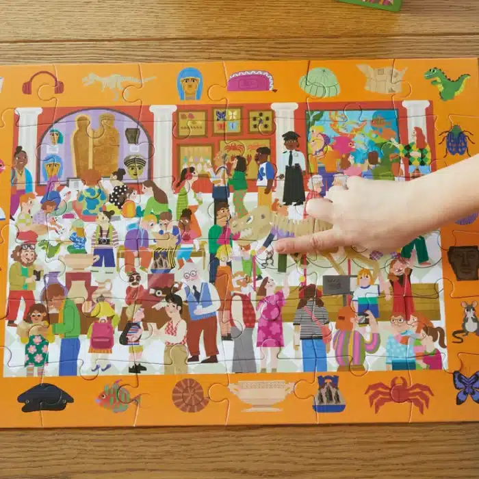 Mori toys look & find puzzle: museum - 36 parçalı yapboz ve gözlem oyunu - görsel 6
