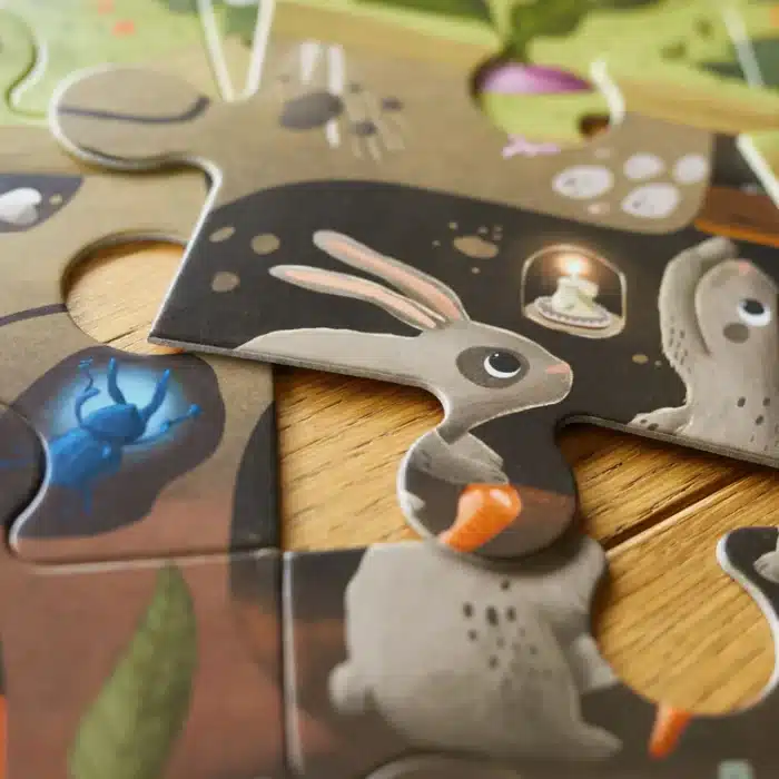 Mori toys underground & overground puzzle - 24 parça dev yer puzzle ve posteri - görsel 3