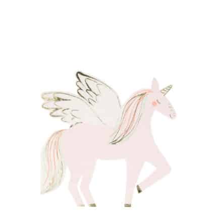 Unicorn severlere özel olarak hazırlanan Kanatlı Unicorn Peçeteleri, Meri Meri kalitesiyle karşınızda! 🦄 Partinize renk ve eğlence katmak için tasarlanan bu özel peçeteler, yüksek kaliteli kağıttan üretilmiştir ve 16 adet 3 katlı peçeteden oluşur.