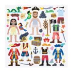 Melissa&Doug Kabartmalı Tak Çıkar Çıkartma Seti - Korsanlar - Görsel 6