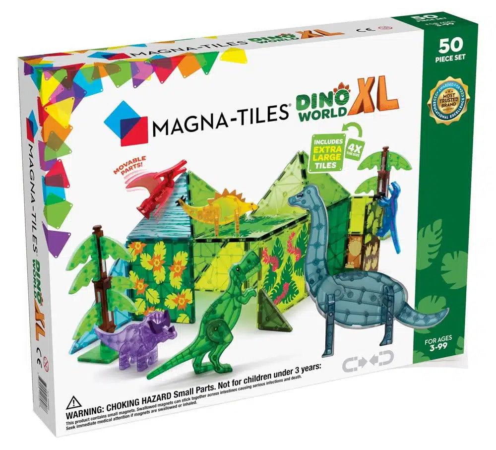 Stem Egitici Setler Magna Tiles Dinozo Fe38Ec Magna-tiles - dinozor dünyası - 50 parça - xl - görsel 1